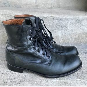 John Varavatos Distressed Leather Boots Sz 8.5
